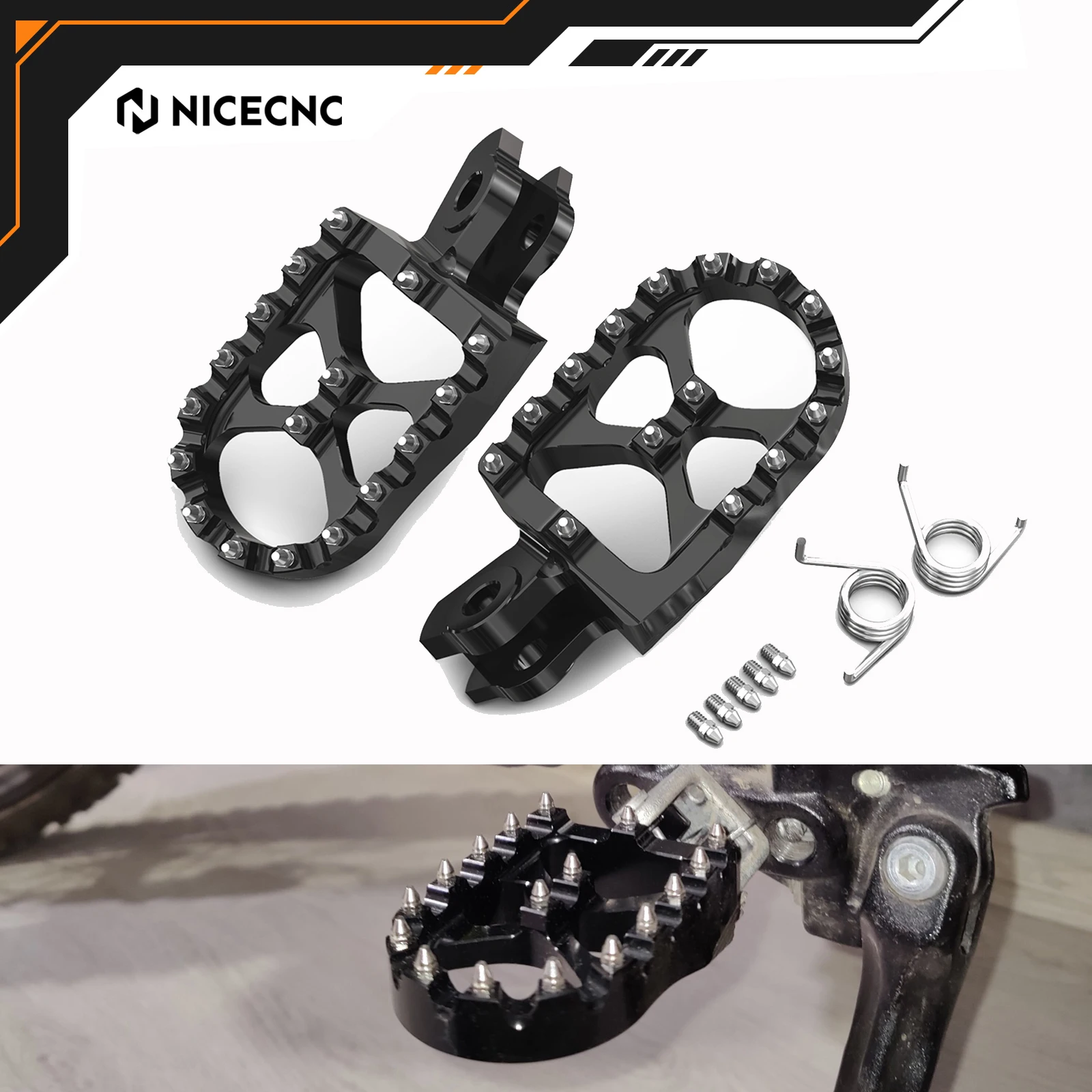 

NICECNC For Suzuki RMZ250 2010-2024 RMZ450 2008-2024 RMX450Z 2010-2019 57MM FootRest Footpegs Foot Pegs Footrests Aluminum Alloy