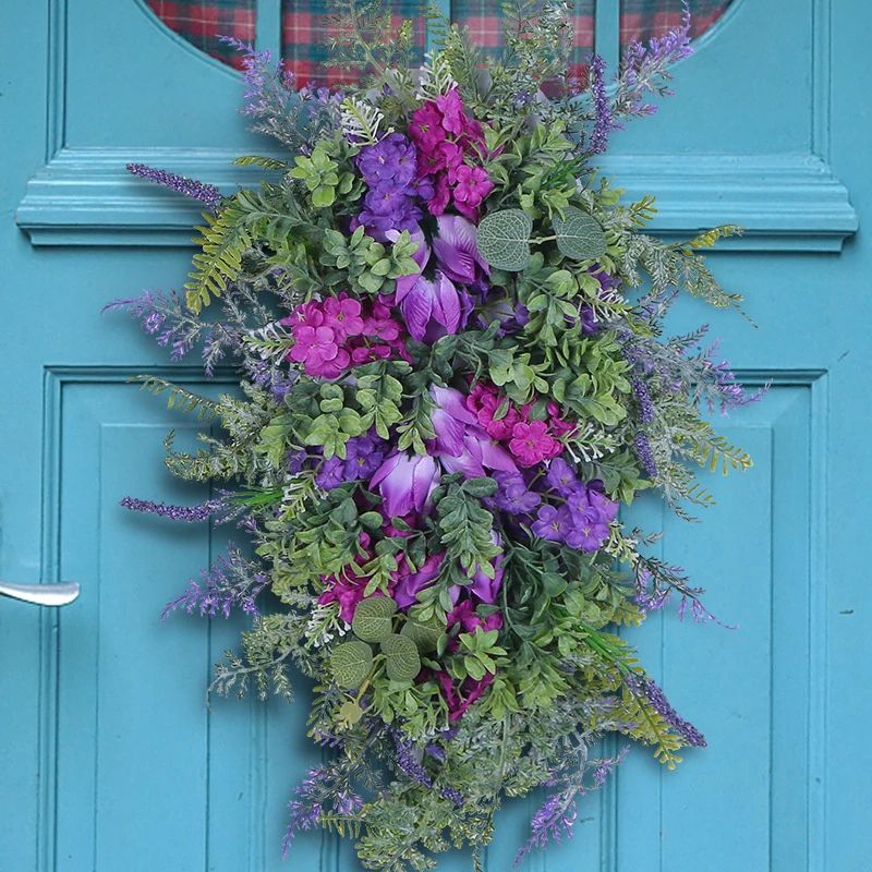 Kunstmatige lentekrans Decor Krans Woondecoratie Lentekrans Bloemenkrans Bloemen Lente Kunstmatige kransen