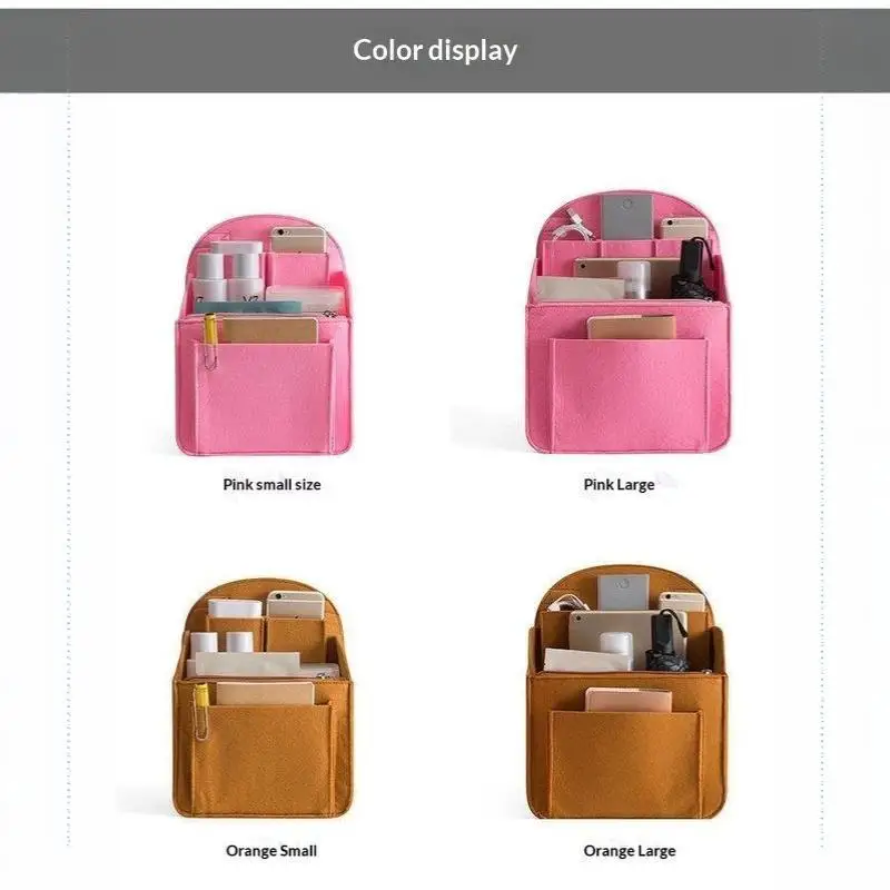 Filz-Rucksack-Organizer-Einsatz, Mehrfachfach-Tascheninlay, große Kapazität, leichter Trenner für Reise- und Schulaufbewahrung – Detail 9