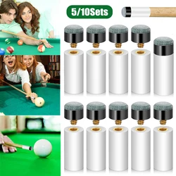 5/10Sets Billiard Cues Tips Replacement with White Pool Cue Stick Ferrules 12mm Screw On Pool Cue Tips Billiard Cue Accessories