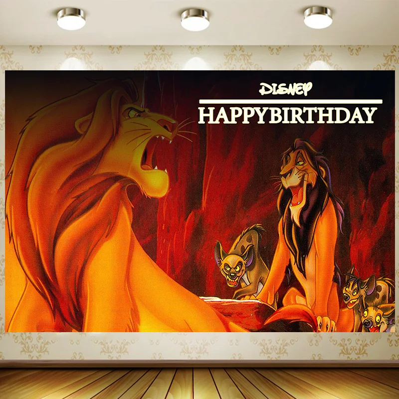 The Lion King Backdrop Children Birthday Party Supplies Cartoon Decoration WallDecor Customized Baby Shower Background