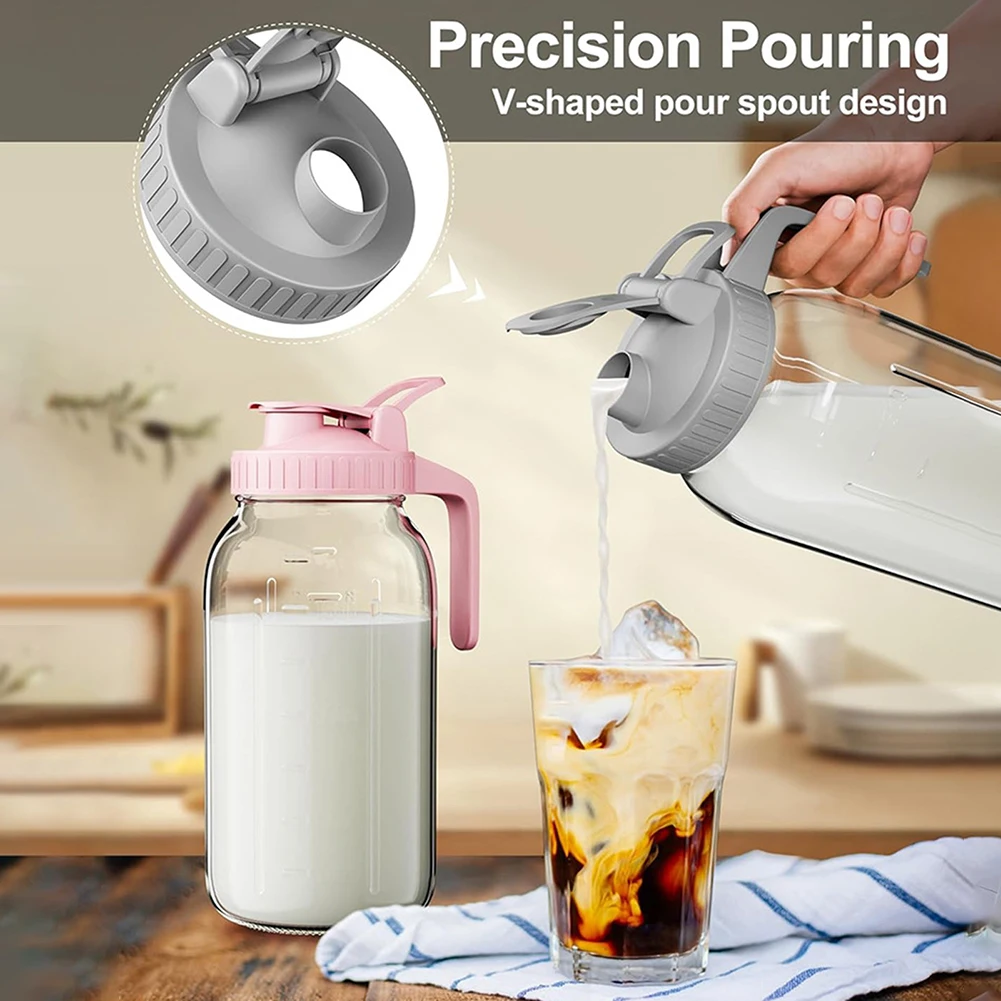 32oz Glass Breastmilk Pitcher,Breast Milk Storage Bags,Non Bpa Juices Bottle Coffee Cup Transparent Milk Tea Cups For Iced Milk