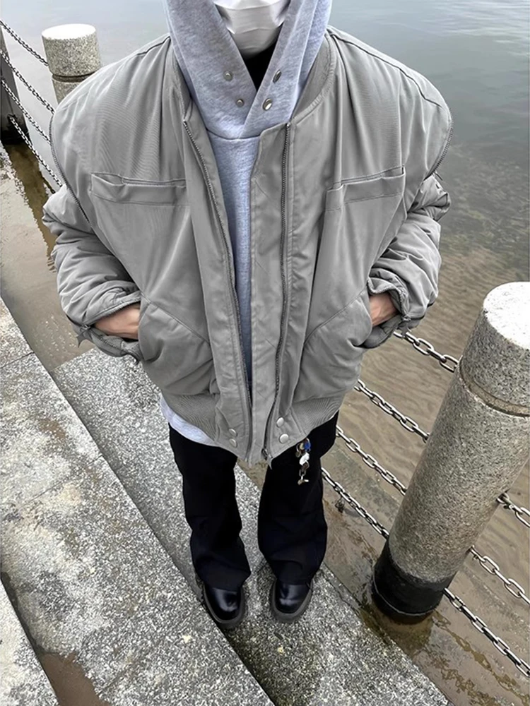 

Мужская бейсбольная куртка в американском стиле для осени и зимы, свободного кроя, с молнией, молодежная, трендовая