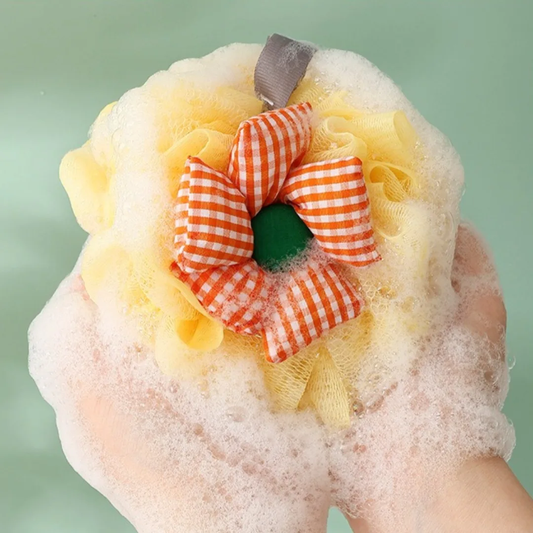 1pc Shower Mesh Foaming Sponge Body Scrub Exfoliating Back Brush Skin Cleaner Bath Bubble Ball Body Wash Bath Puff Skin Cleaner