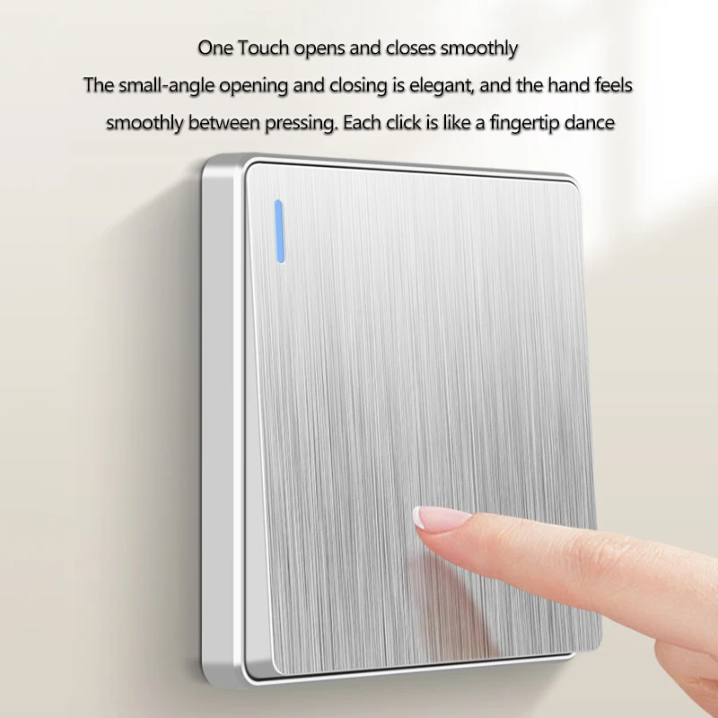 PSSRISE C85 EU UK RU Standard Wall Switch Socket Power Outlet Light Switch Silver Brushed PC Panel TV TEL Computer USB Socket