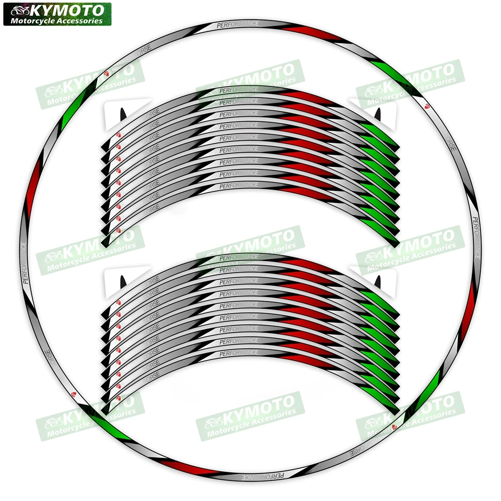 ل V4 848 1098 1198 899 1199 959 1299 دراجة نارية الملحقات 17 بوصة الشارات محور عاكس حافة ملصقات الديكور