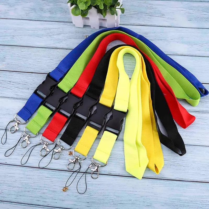 1PC Mobile Phone Straps Keychains Lanyard Rope Colorful Blank Plain For Keys Phone Neck Strap Hanging Rope Badge Holders