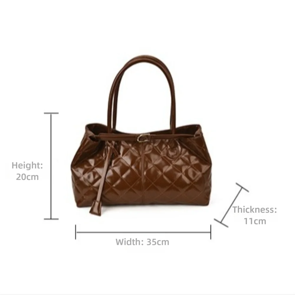 جديد النفط بو الجلود حقيبة يد سعة كبيرة متعددة الوظائف حقيبة كتف عادية حمل حقيبة العمل التسوق السفر