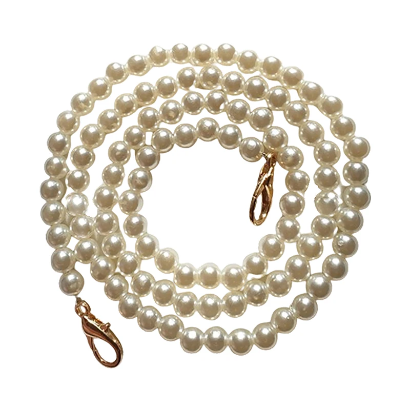 Detachable Anti-lost Pearl Bags Strap Universal Handbag Handles DIY Purse Replacement Long Beaded Chain Bags Accessories