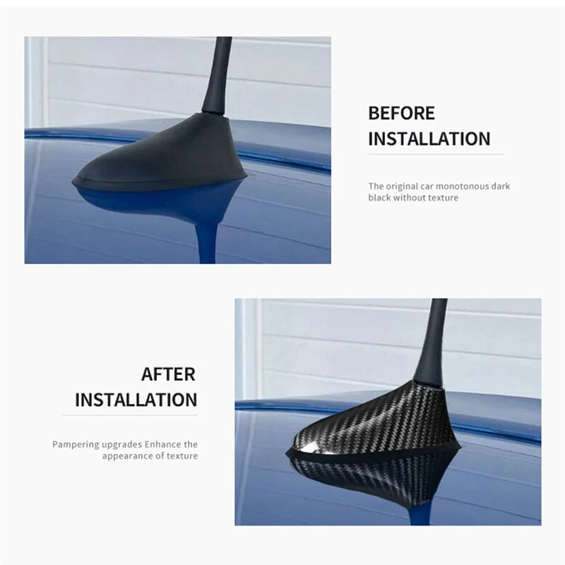

AU28-Car Antenna Shark Fin Cover Antenna Shark Fin Cover For Fiat 500 Carbon Fiber For Fiat 500