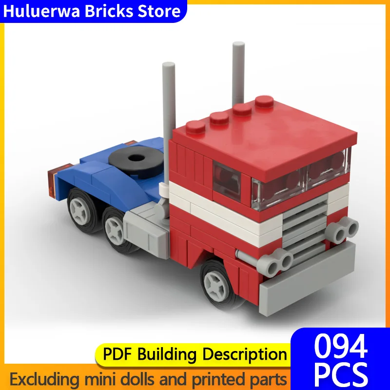 

Модель городской автомобиль MOC, строительные кирпичи, мини-планшетный грузовик, модульная технология, детские праздничные подарки, сборка игрушек, костюм