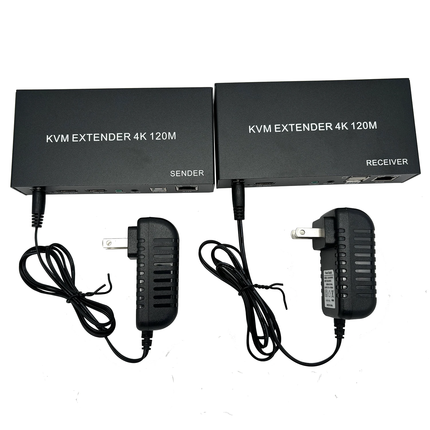 

4K 120m HDMI KVM Extender Via Cat5e Cat6 Rj45 Ethernet Cable Video Converter Transmitter and Receiver Support USB Keyboard Mouse