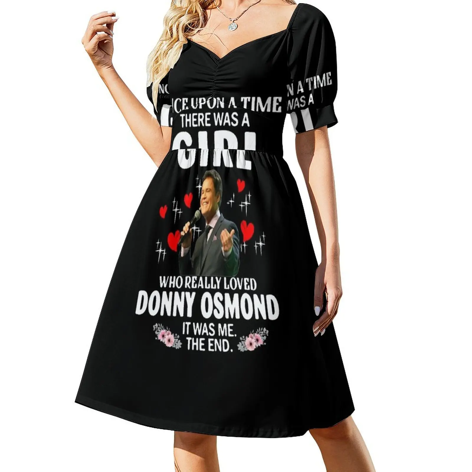 

Once Upon Aimehere was A Girl Who Really Loved Donny Osmond Short-Sleeved Dress festival outfit women bandage dress