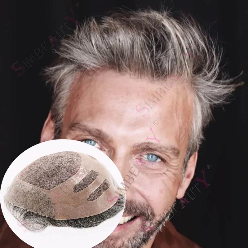 

Невидимая натуральная линия волос Durable Bond 520 # Серый Коричневый Моно Кружева Npu Мужской Черный 100% Человеческие Волосы Парик Капиллярная Проставочная Система