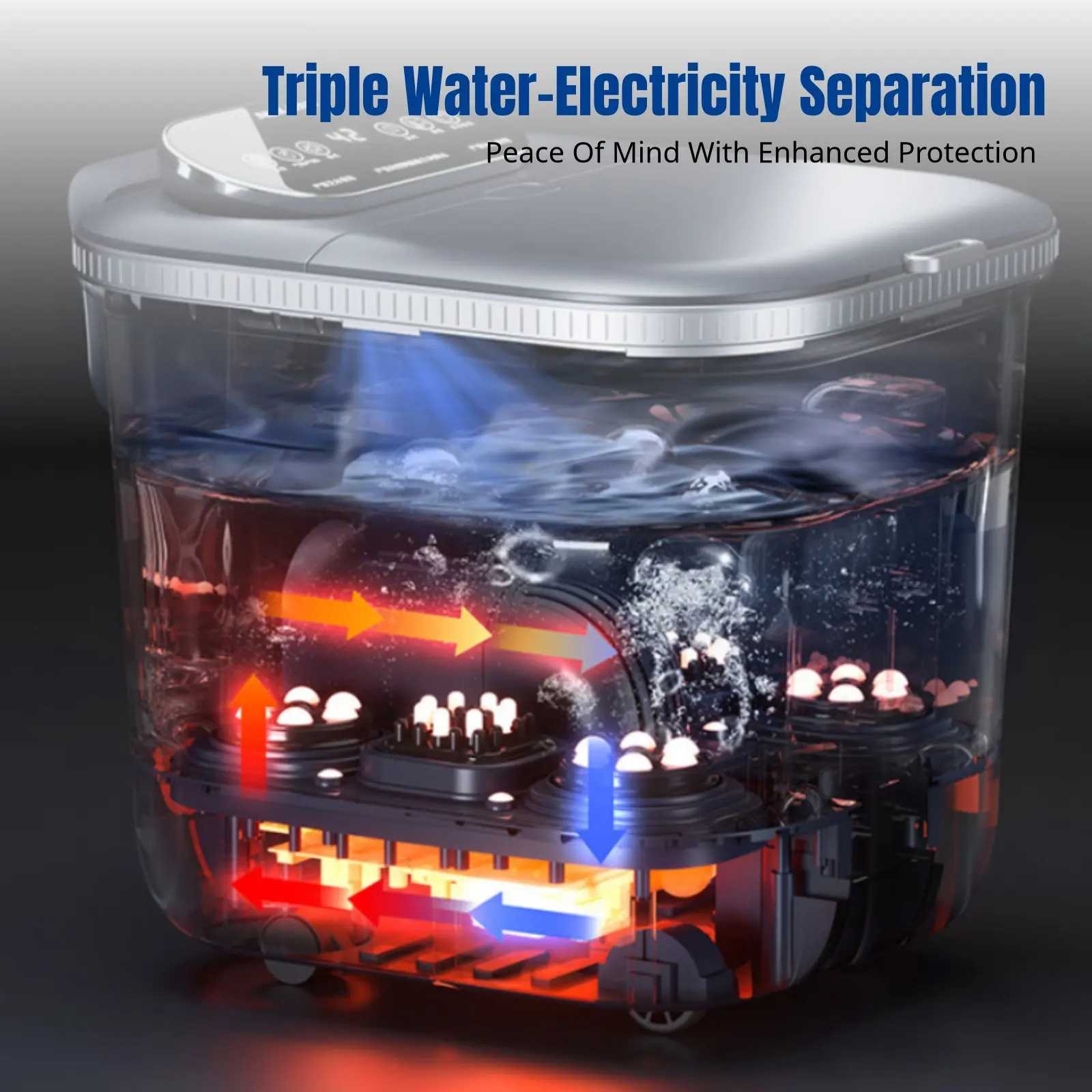 

Гидромассажная ванночка для ног с подогревом, автоматическая, электрическая, для домашнего использования, с функцией очистки воздуха, регулируемой температурой, глубоким бассейном, модель 2025 года