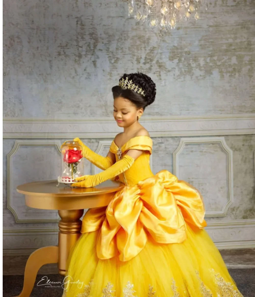 Vestidos de flores para niña, vestidos elegantes de princesa para fiesta de boda, primera comunión