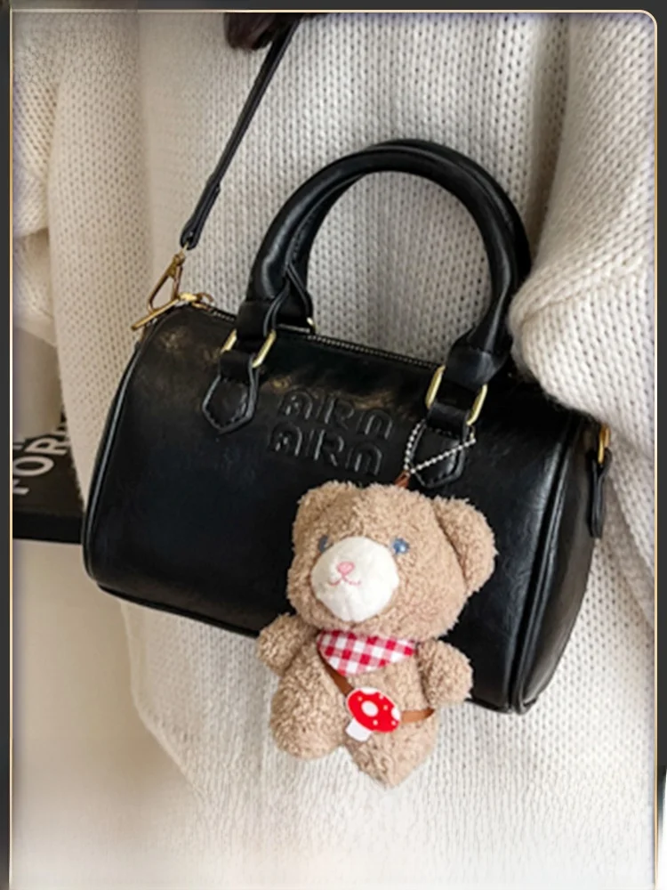 

Adorable Retro Handbag Women's Faionable Pillow Crossbody Bag Autumn Winter Quali Texture Commuter Bag Soft PU Leather