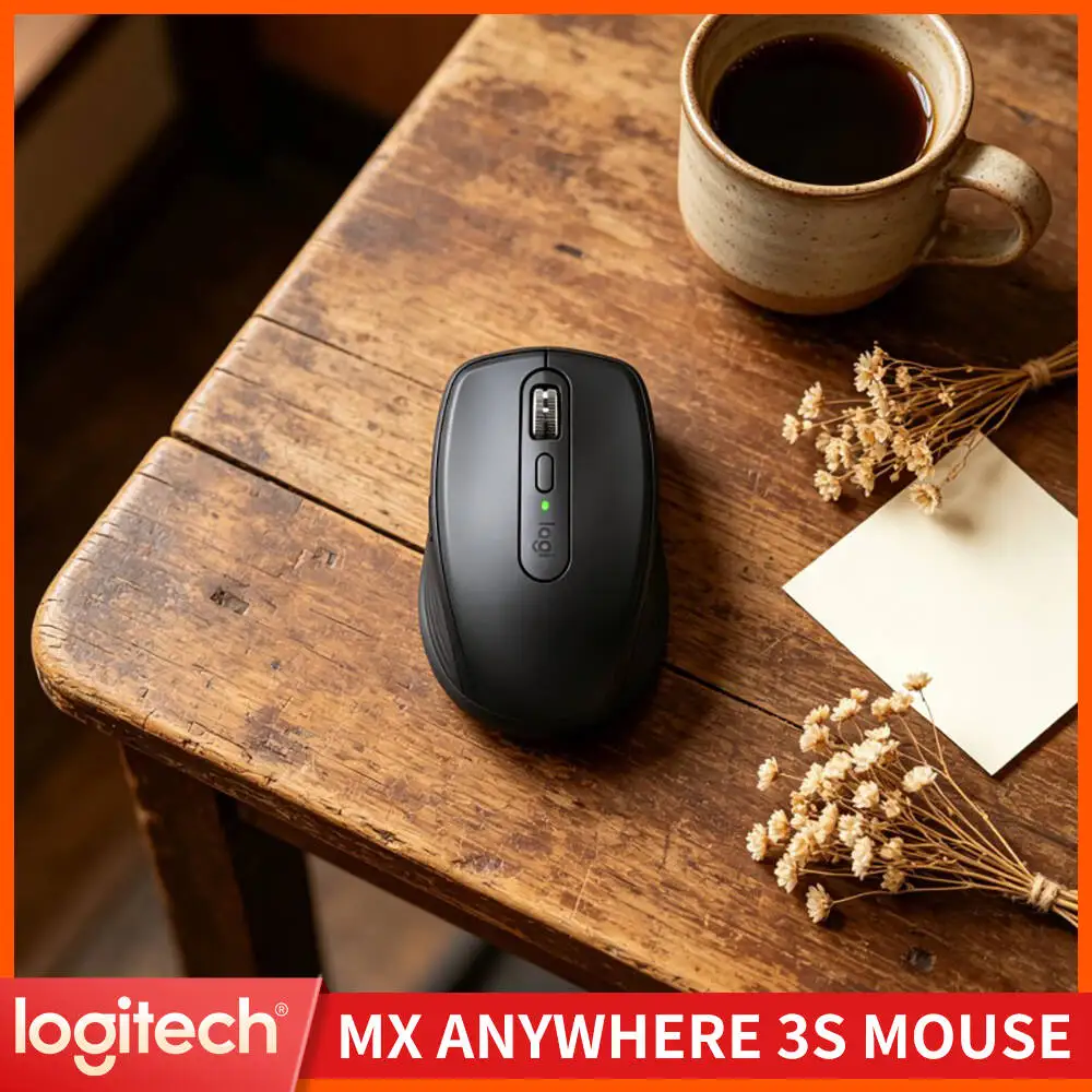 Precision MX Anywhere 3S - 8K DPI Darkfield, Silent Click, Multi-OS, Ideal for Outdoor Stationery Event & Field Work Task