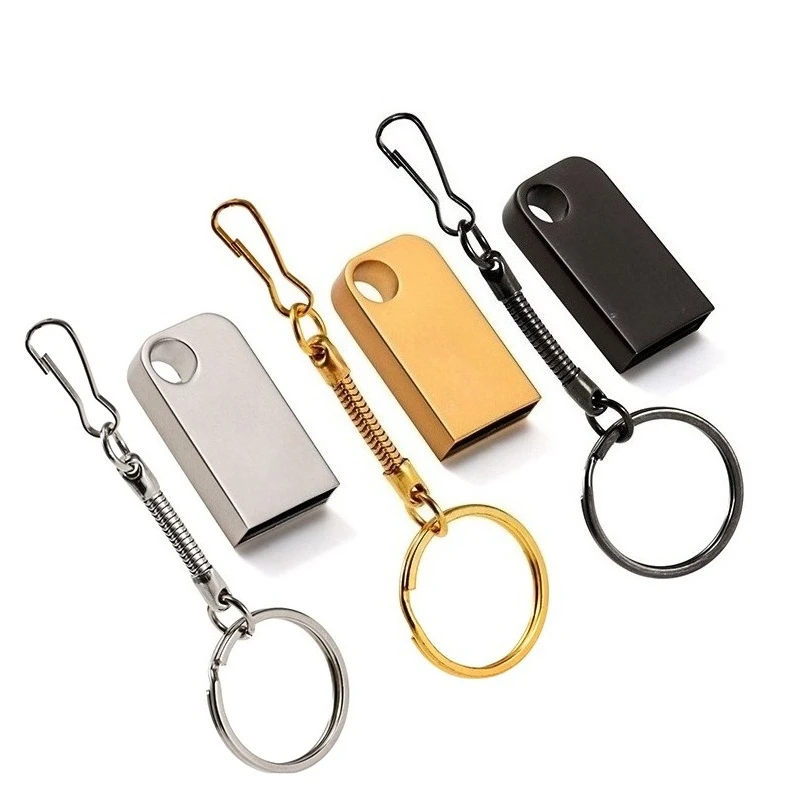 

USB3.0 Super Mini USB 3.0 Flash Drive 128GB Key Chain Pen Drive 64GB Memory Stick Golden Metal Pendrive 32GB Storage Device 16GB