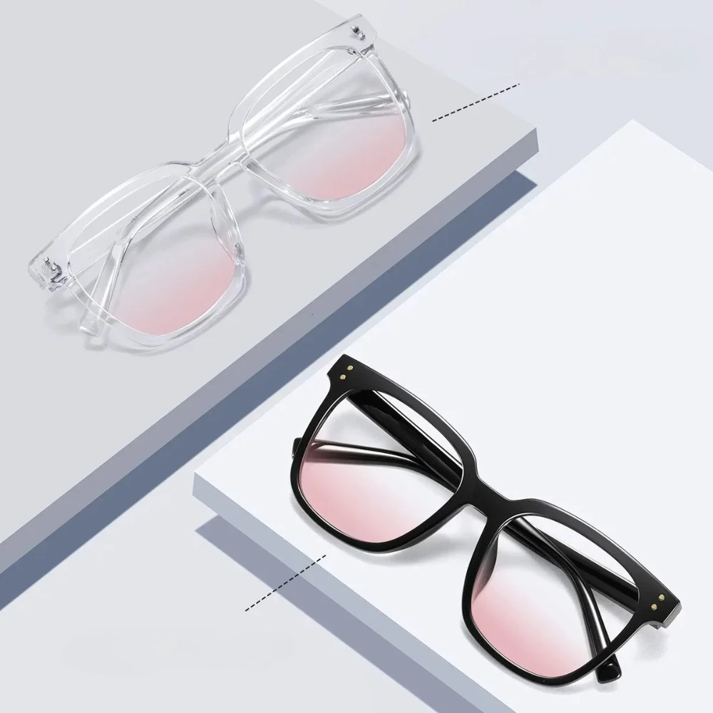 

Gradient Pink Blush Glasses UV Protection Anti Blue Light Sunglasses Multiple Colors Fashionable Outdoor No Make Up Eyewear