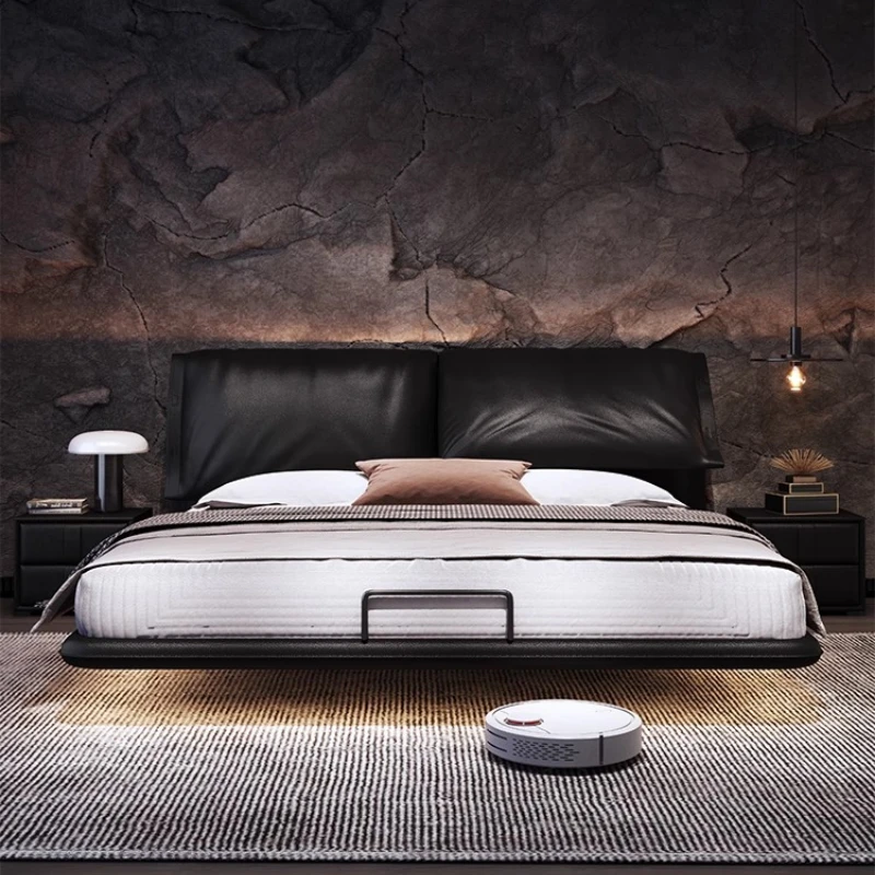 Comfortable Fashionable Bed European Storage Aesthetics Modern Double Bed Design Reading Princess Crown Wood Muebles Furniture