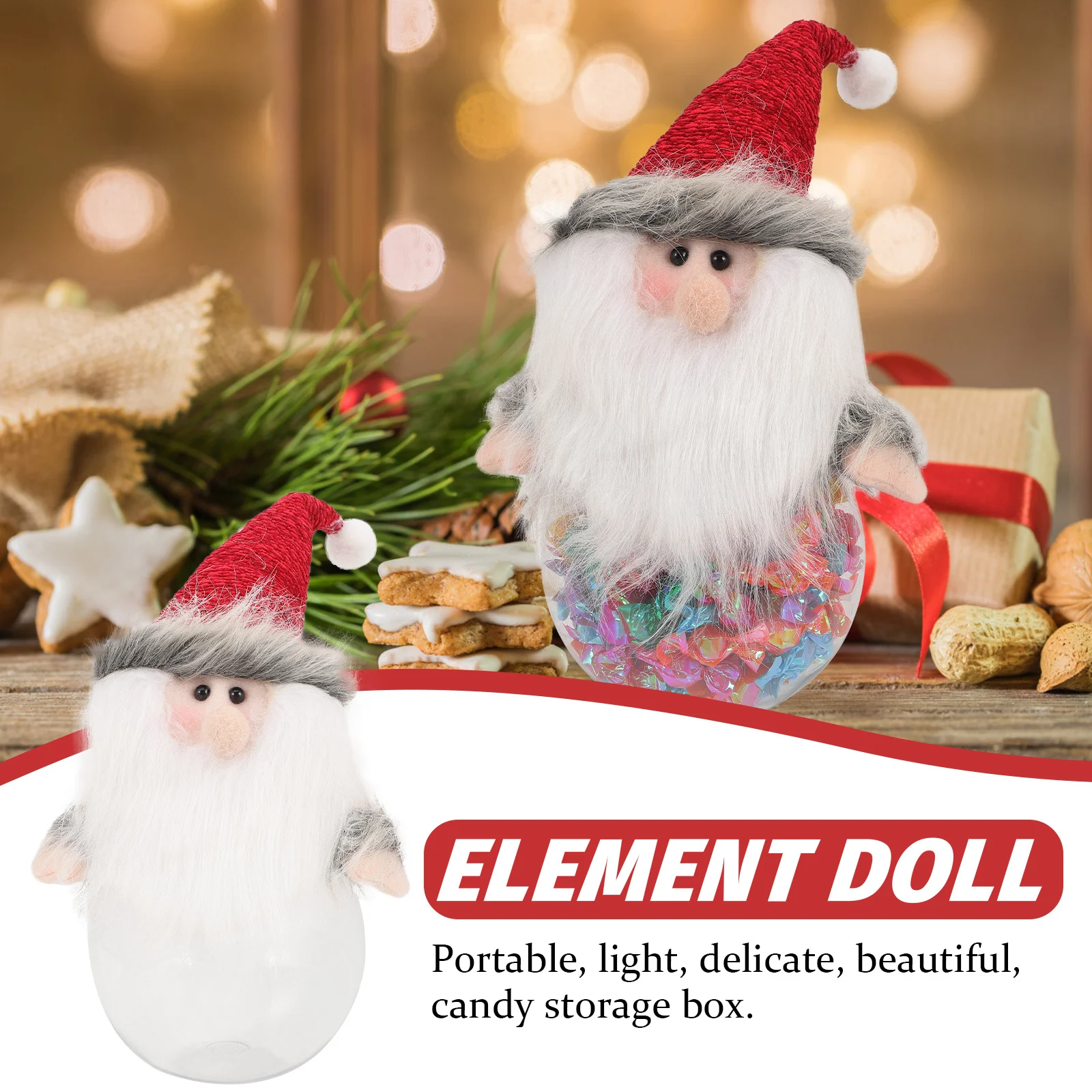 

Christmas Candy Box Santa Claus Storage Container For Holiday Party Kids Gift Packaging Biscuit Case Xmas Theme Box