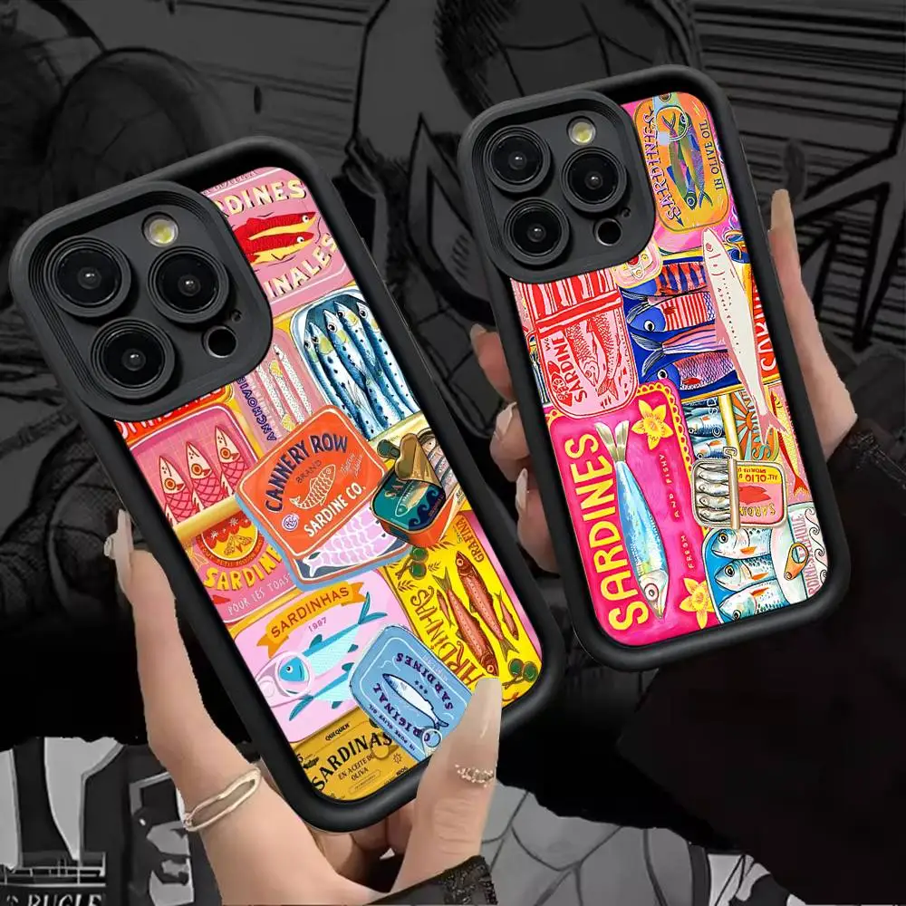 Bunter Sardinen-Hummerfisch-Ozean für iPhone 17 16 15 14 13 12 11 Pro Max Plus Handyhülle