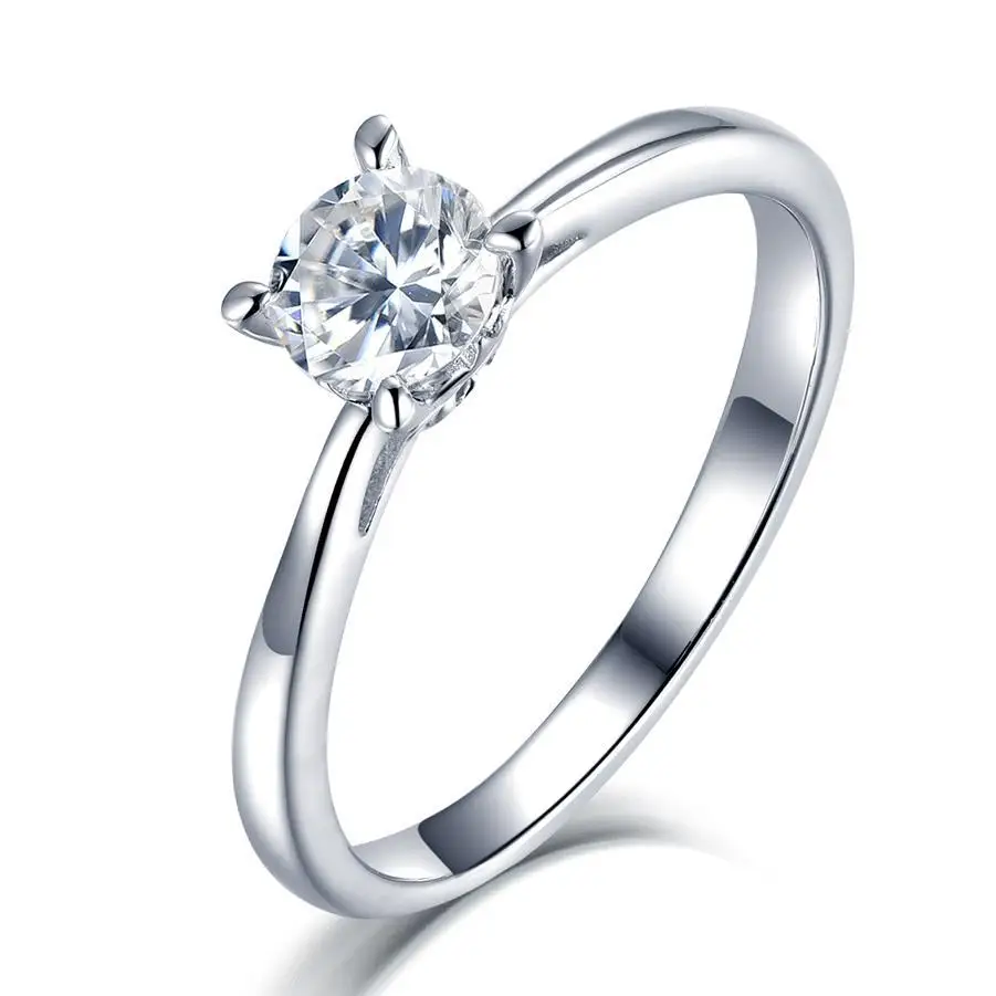 

Fair Priced Moissanite Jewelry Ring 18K Gold Plated Sterling Silver Moissanite Ring Solitaire