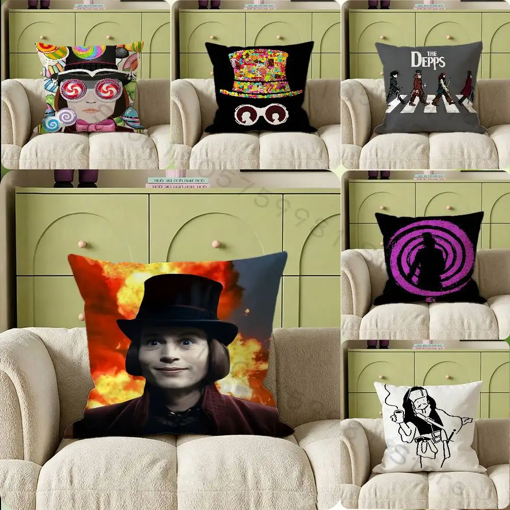 Funny Wonka The Chocolate Factory Print Throw Pillow Cover Square Cushion Case for Living Room Bedroom Decor
