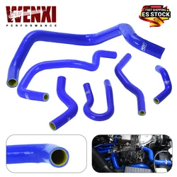 6 adet silikon radyatör soğutucu hortum, silikon hortum Honda CIVIC SOHC D15 D16 EG EK 92-00 mavi ve sarı WX-LX1303C-QY