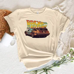 Back to the Future top women Japanese summer funny tshirt girl manga designer clothing