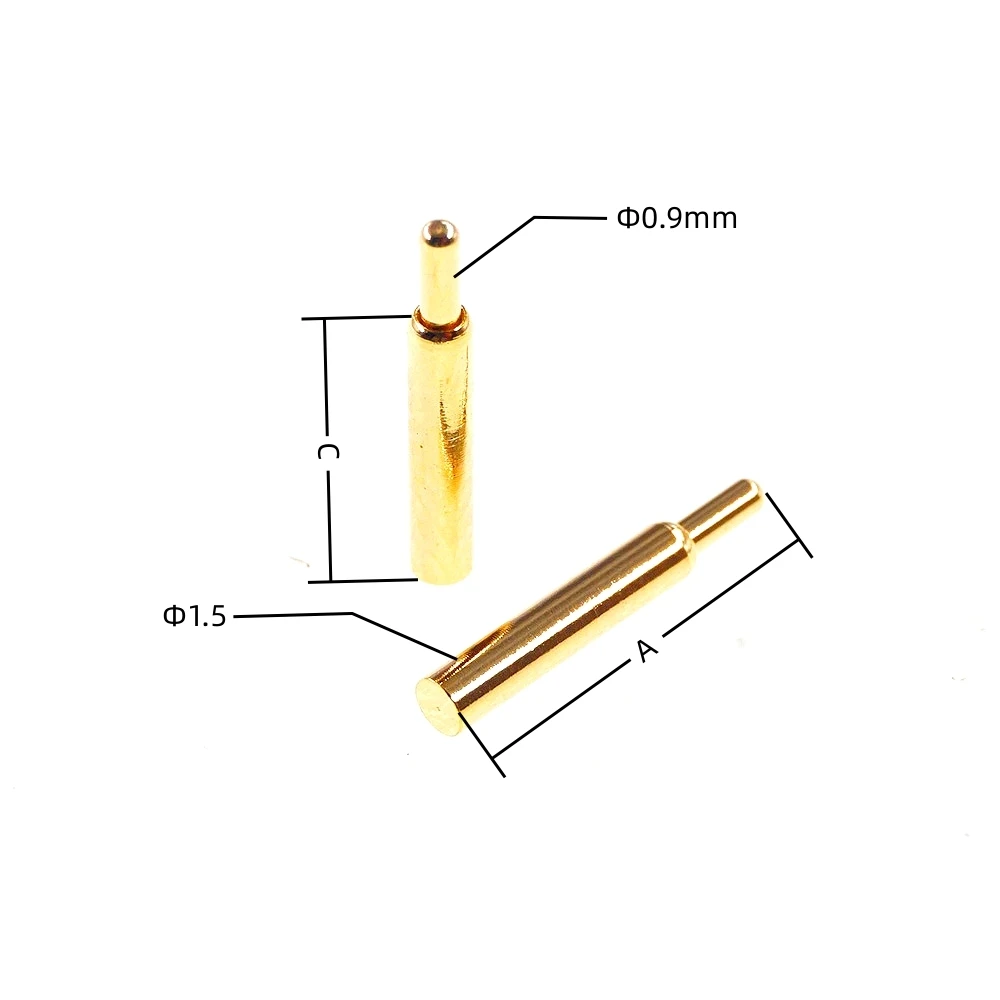 10 Pcs Miniature Spring Loaded Pogo Pin Connector Diameter 1.5 MM Height 3 3.5 4 4.5 5 5.5 6 6.5 7 8 9 10 SMD PCB Straight