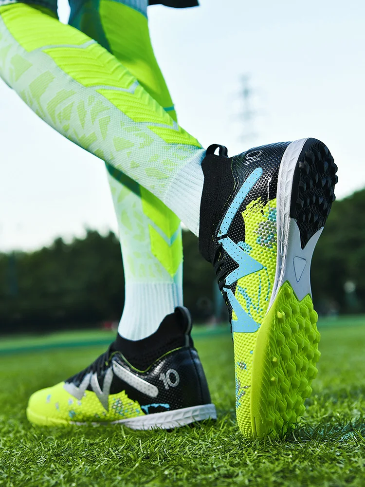 TF-Fußballschuhe für Erwachsene, verschleißfeste Gummisohle für Rasenplätze, leichte PU-Fußballschuhe für Herren, geeignet für Outdoor-Grasplätze. – Detail 8