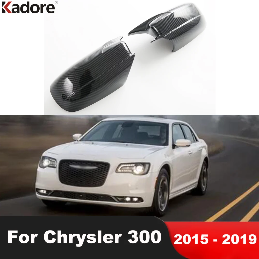 

Rearview Mirror Cover Trim For Chrysler 300 2015 2016 2017 2018 2019 Carbon Fiber Side Wing Mirrors Cap Frame Accessories