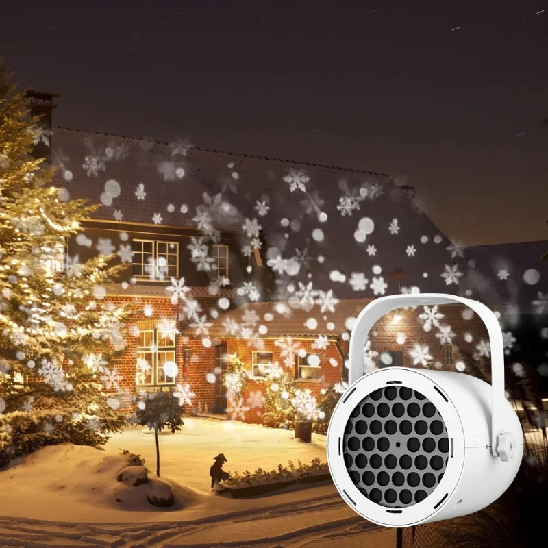 Natale Halloween Pumpkin Proiettore Luci per feste Decorazione 5V USB Vacanze di Natale Rotanti per interni Proiezione di fiocchi di neve di Natale