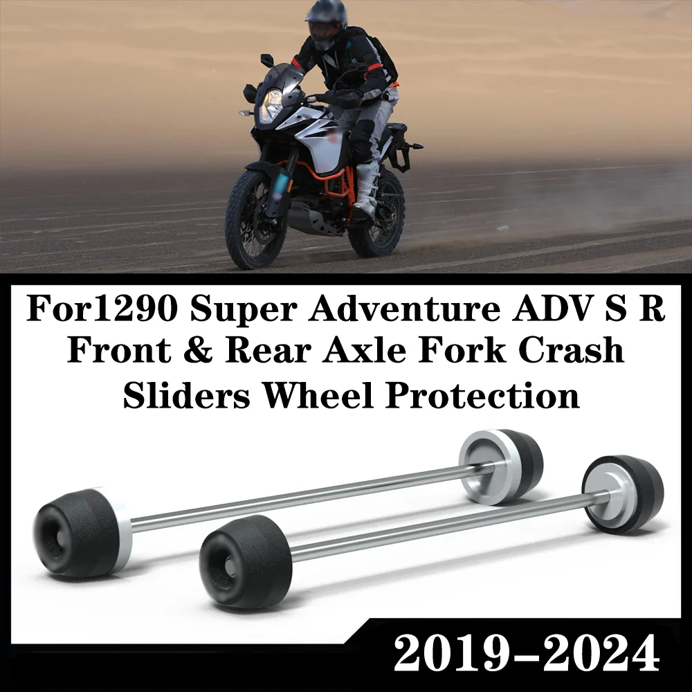 Motorcycle Front & Rear Axle Fork Crash Sliders Wheel Protection For 1290 Super Adventure ADV S R 2019-2024