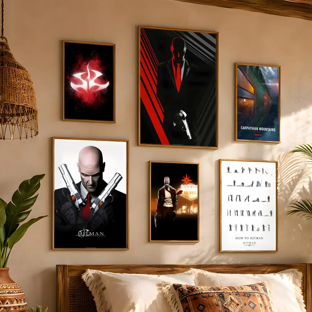 H-Hitman Agent Game Viral Room Setup Minimalist Wall Design Minimalist Lifestyle Vibe Indoor Makeover Project Clean Poster