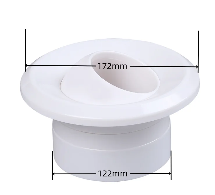 Aluminum alloy 125mm spherical nozzle central Ventilation adjustable remote jet fresh air system outlet valve