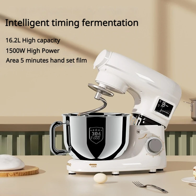 

New chef machine household small noodle mixer multi-function fully automatic dough kneading machine intelligent timing mixer