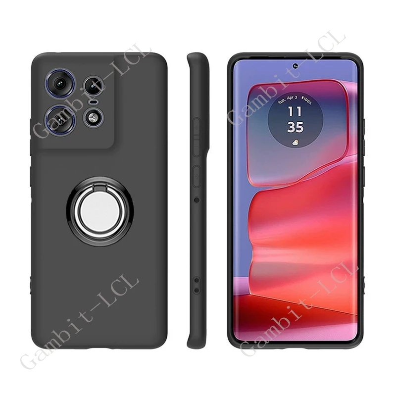 لموتورولا إيدج 50 50s برو الترا نيو فيوجن 50 برو 50 الترا 50 نيو عودة حلقة حامل قوس جراب هاتف الهاتف الذكي بولي TPU غطاء لينة #2