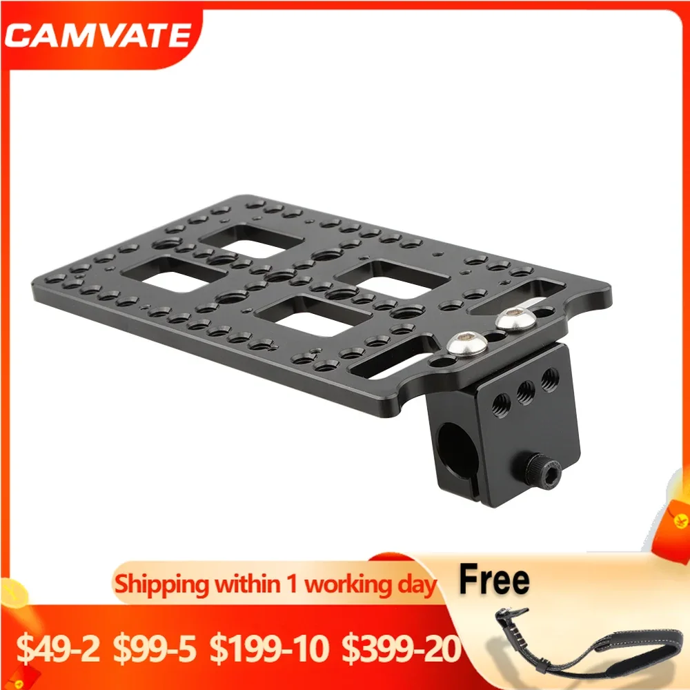 

CAMVATE Multifunctional Battery Plate/Mounting Cheese Plate With Standard 15mm Single Rod Clamp For DSLR Camera Battery Mounting