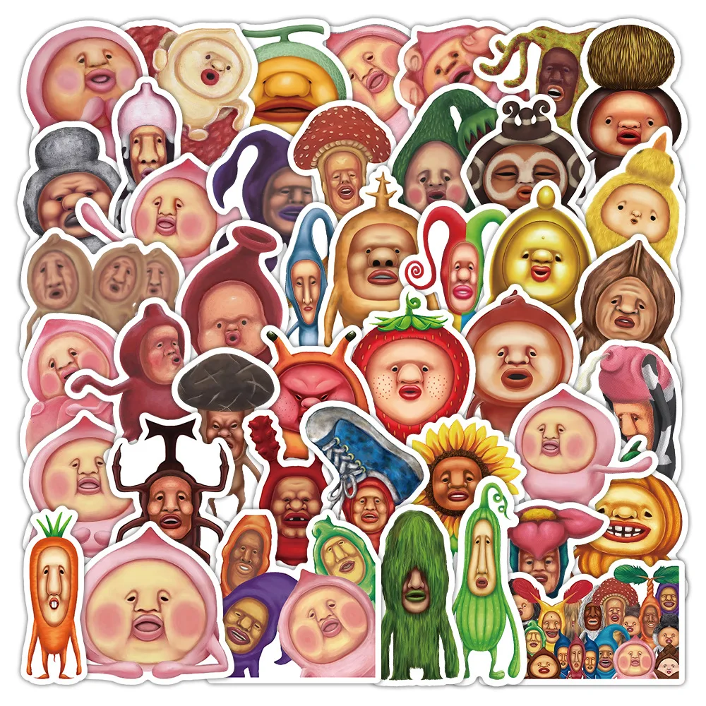 

50PCS Cartoon Kobitos Stickers Fun Kobito Graffiti Stickers DIY Diary Phone Case Handmade Scrapbook Aesthetic Stickers