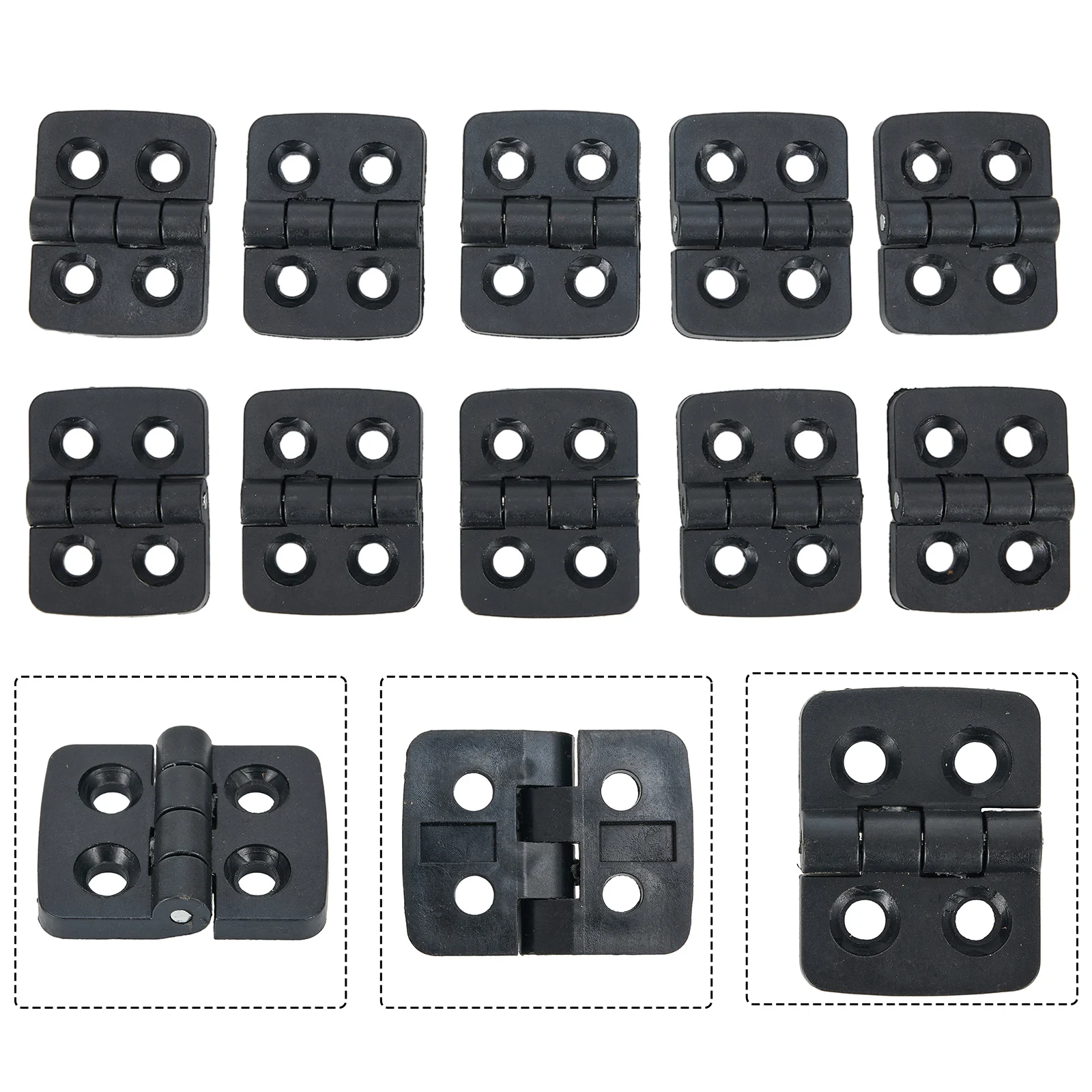 High Quality Material Room Hinges Home Improvement 30*40mm ABS Black Easy To Use Good Toughness Hot Sale Longevity