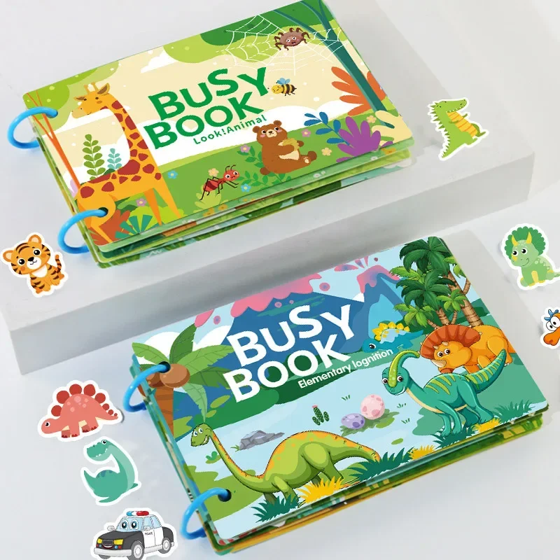 Montessori Busy Book Toddlers Quiet Book Early Learning Educational Activity Book Farm Animals Body Parts Matching Sensory Toy