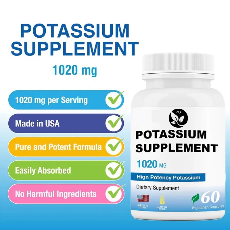 

Potassium Bicarbonate Supplement 1020 Milligrams Non Genetically Modified Gluten Free American Made 60 Vegetarian Capsules