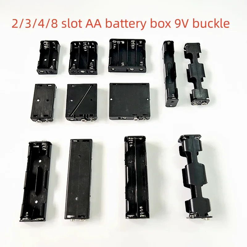 10/20PCS 2/3/4/8XAA Back-To-Back Battery Bracket Series Connection AA Buckle Long Strip Battery Holder AA Buckle Battery Box