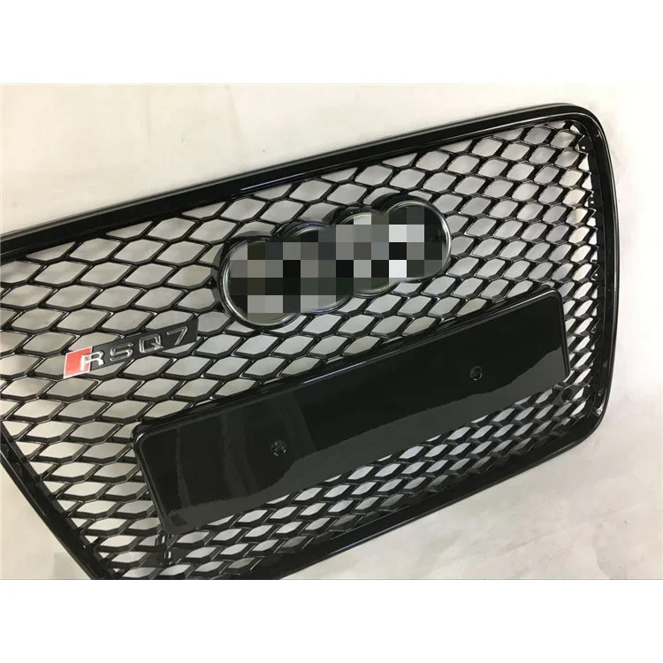 High Performance Black ABS Car Front Bumper Grille Q7 Upgrade Refit to RSQ7 Grill for Audi RSQ7 2006 2007 2008 2009