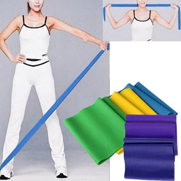 

Durable 1.5m Yoga Pilates Resistance Band for Challenging Positions Tighten ABS Keep Buttocks Slim Washable Fitness Accessory