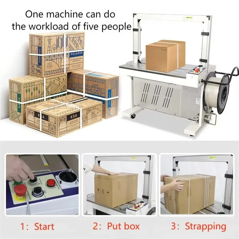 

【Factory】Arch Automatic Strapping Machine Carton Box Pp Band Tape Wrapping Strapping Machine