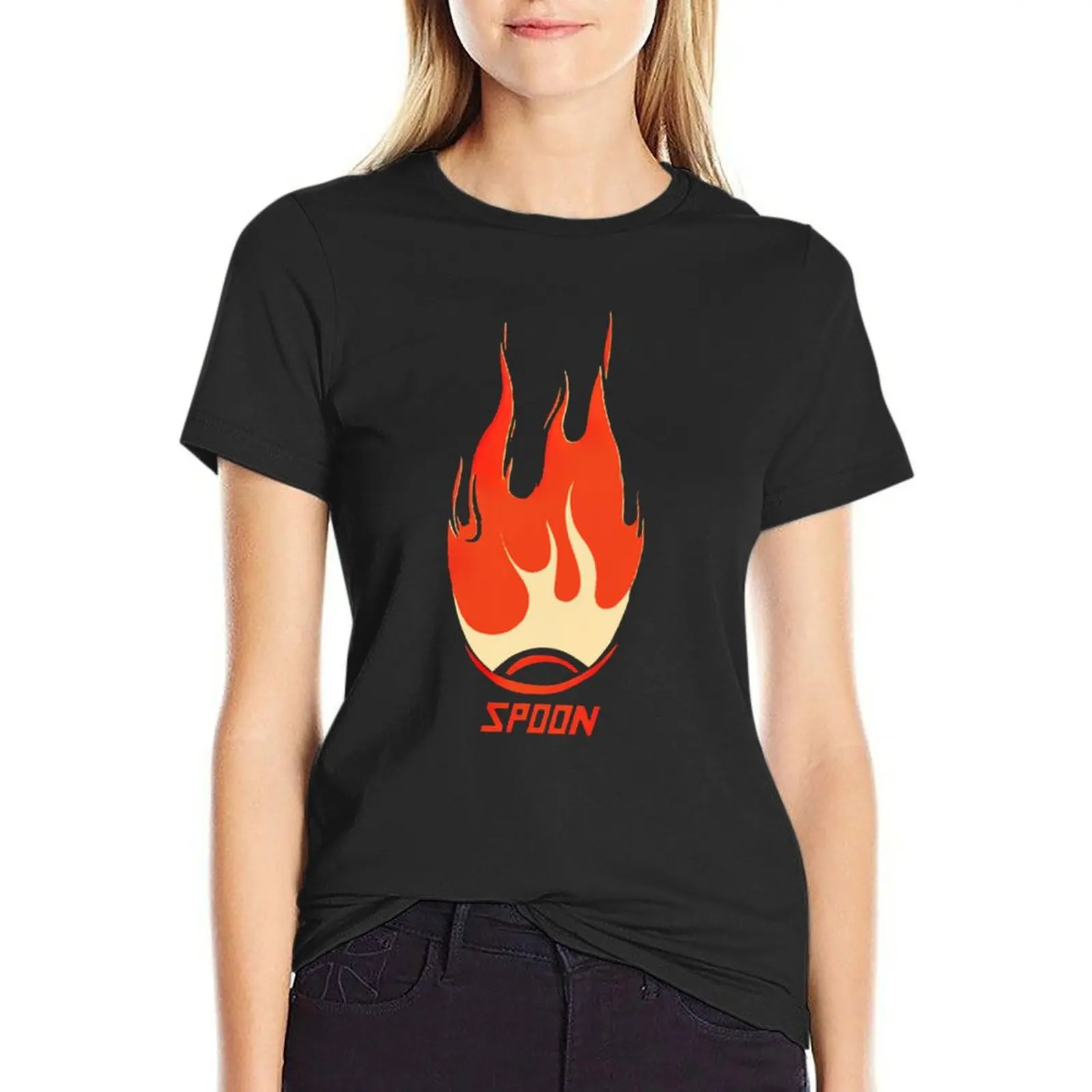 

Spoon Band Merch T-Shirt plain new edition korean fashion rock and roll t shirts for Women